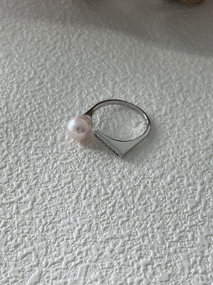 Pink Light Freshwater Pearl Ring
