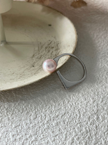 Pink Light Freshwater Pearl Ring