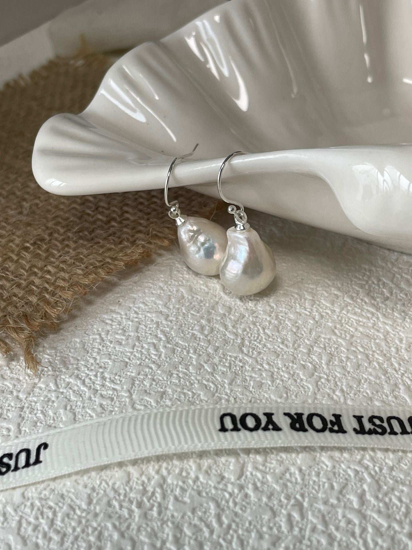 Tinfoil Candy Pearl Earrings