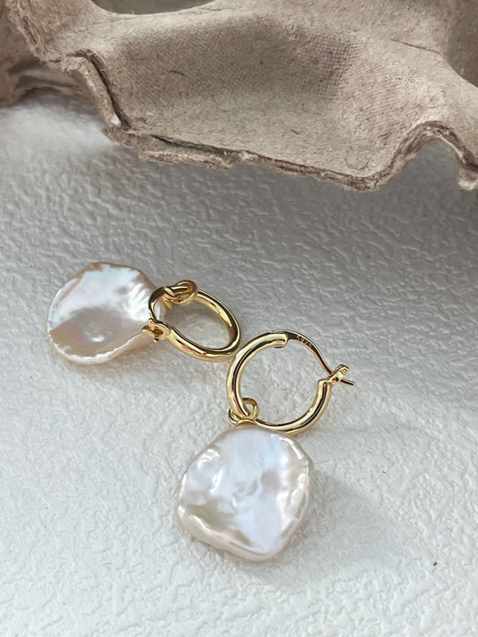 Round Baroque Earrings
