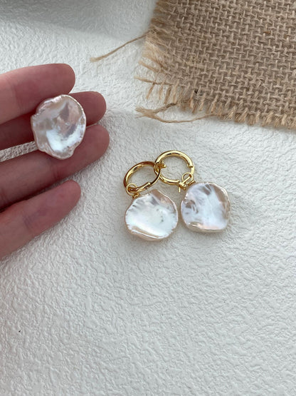Round Baroque Earrings