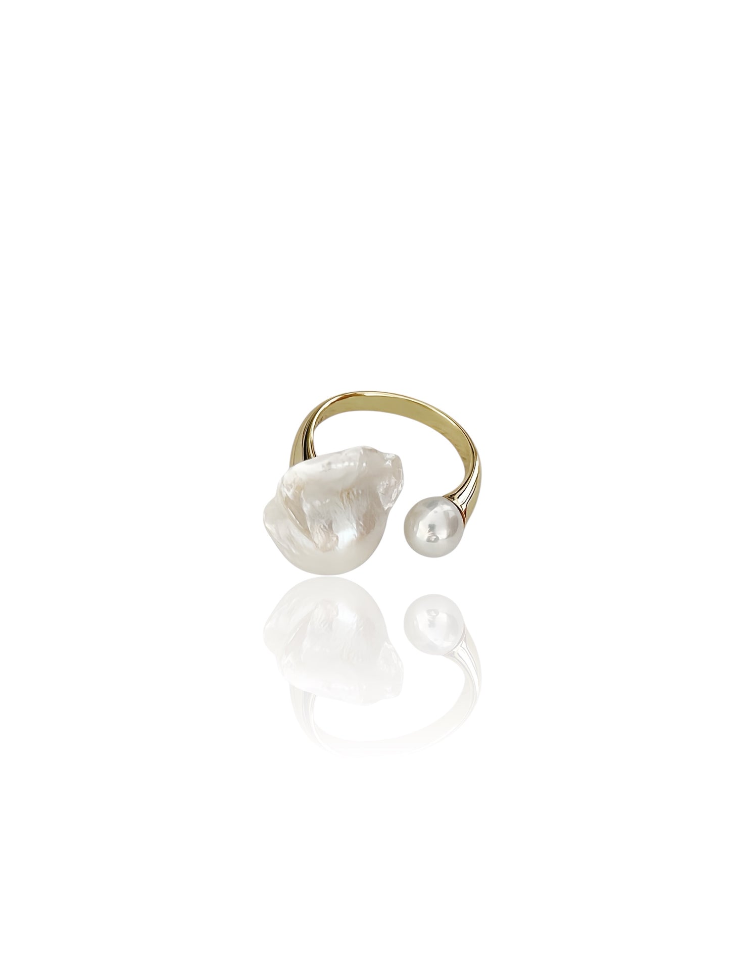 Dumpling Baroque Pearl Ring