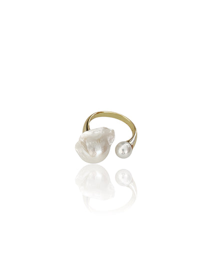 Dumpling Baroque Pearl Ring