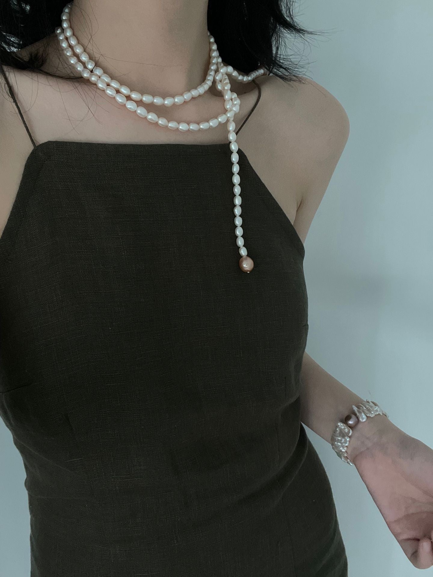 Pearl Grape Long Sweater Chain