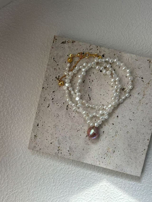 Pink Lace Necklace