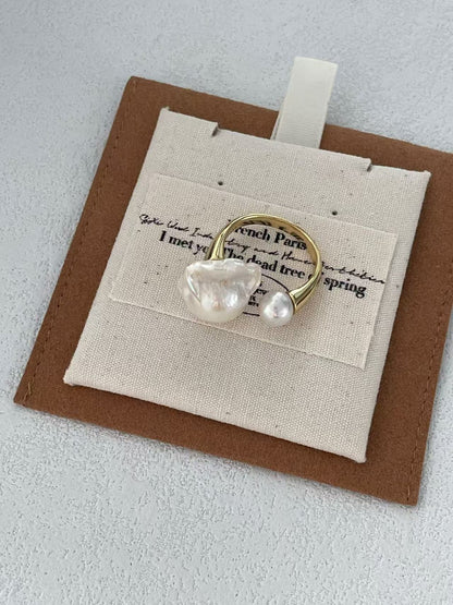 Dumpling Baroque Pearl Ring