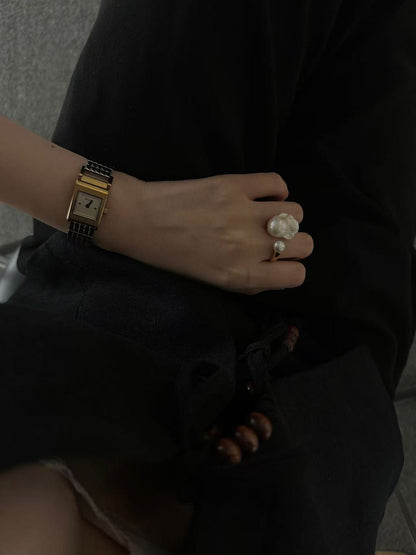 Dumpling Baroque Pearl Ring