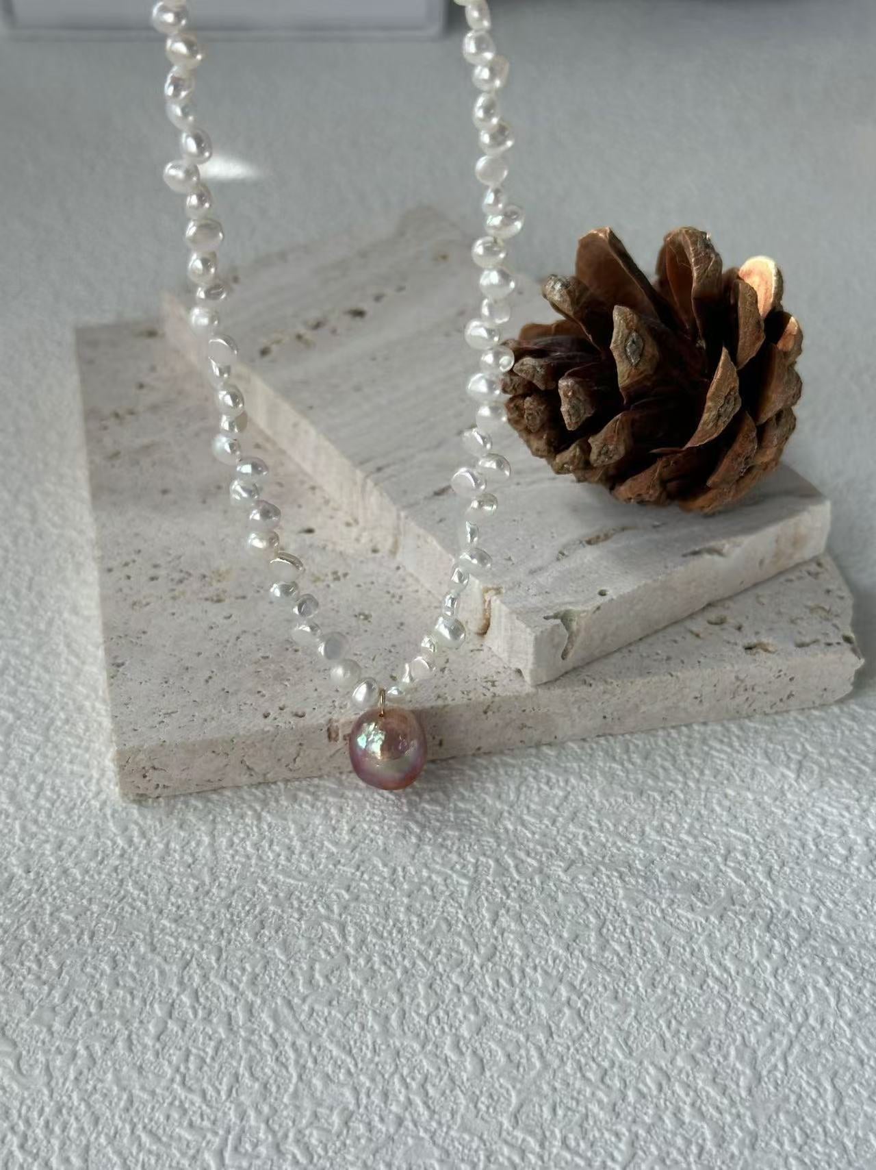 Pink Lace Necklace