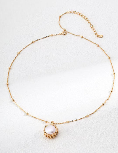 Sun flower Large Natural pearls Necklace
