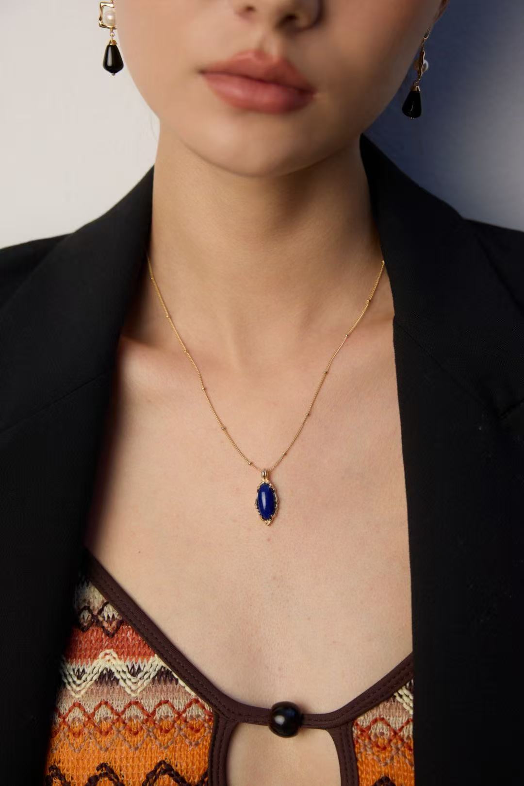 Baroque Lapis Lazuli Pendant