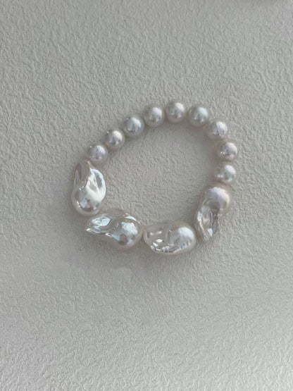 Cream Beads Baroque Pearl Bracelet