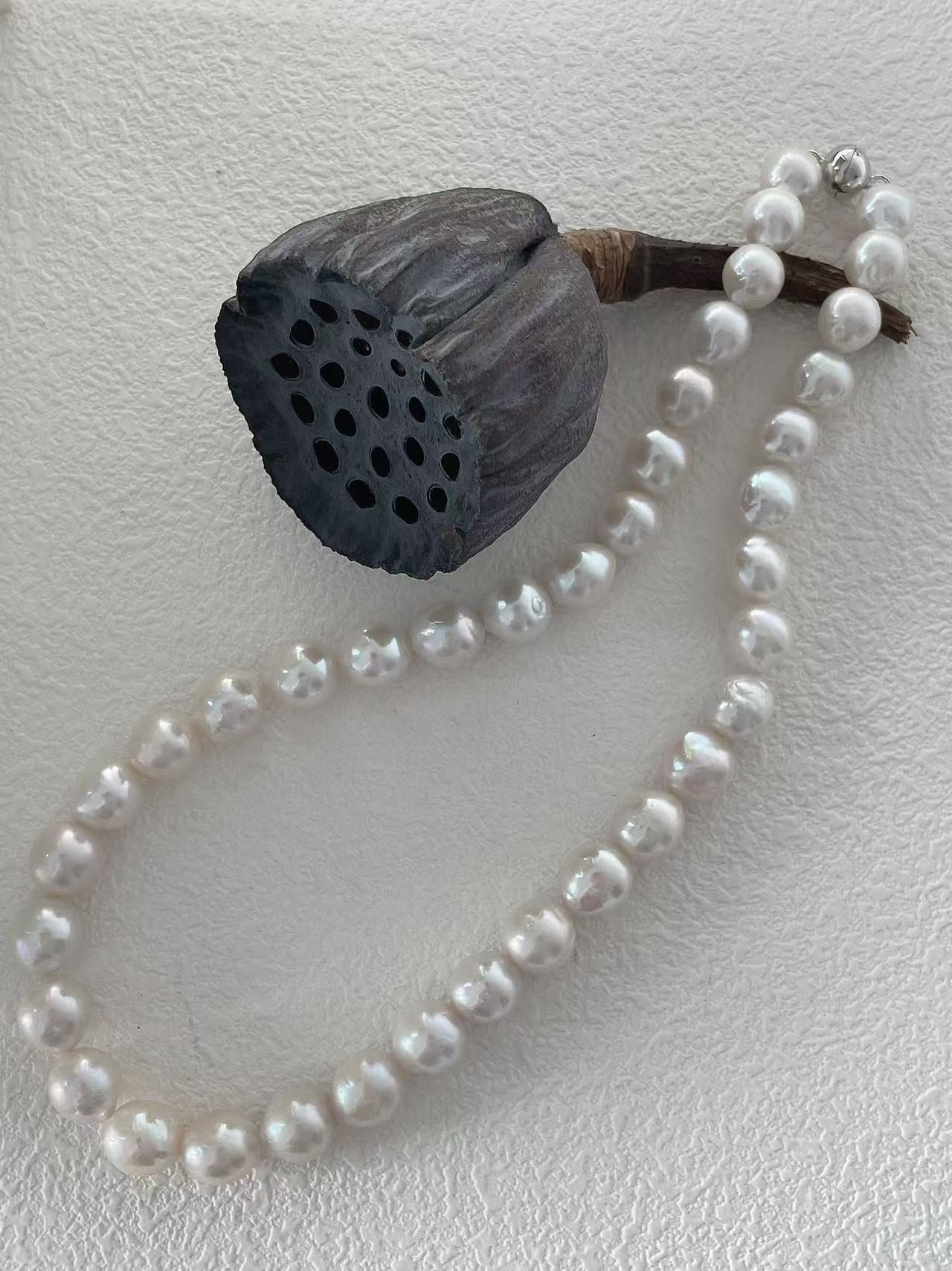 Top Luster Big Core Edison Pearl Necklace