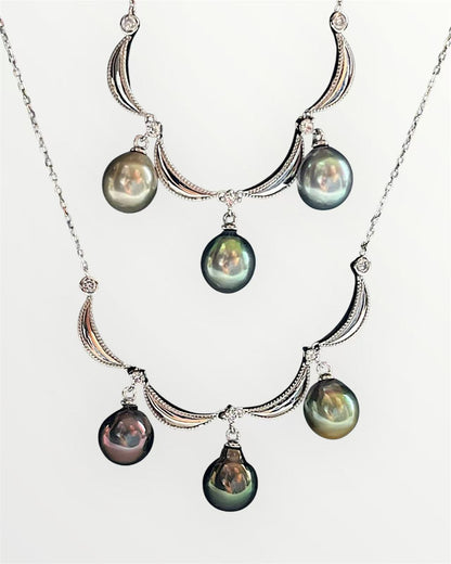 Princess Aurora Teardrop Tahitian Necklace