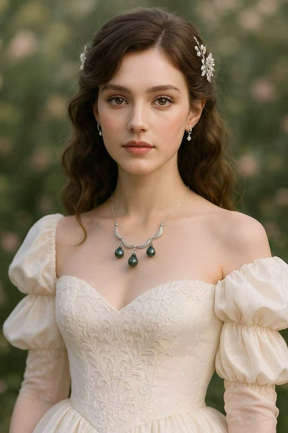 Princess Aurora Teardrop Tahitian Necklace