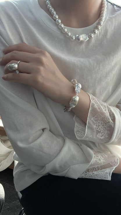 ‘Primal Ocean’ Baroque Pearl Bracelet