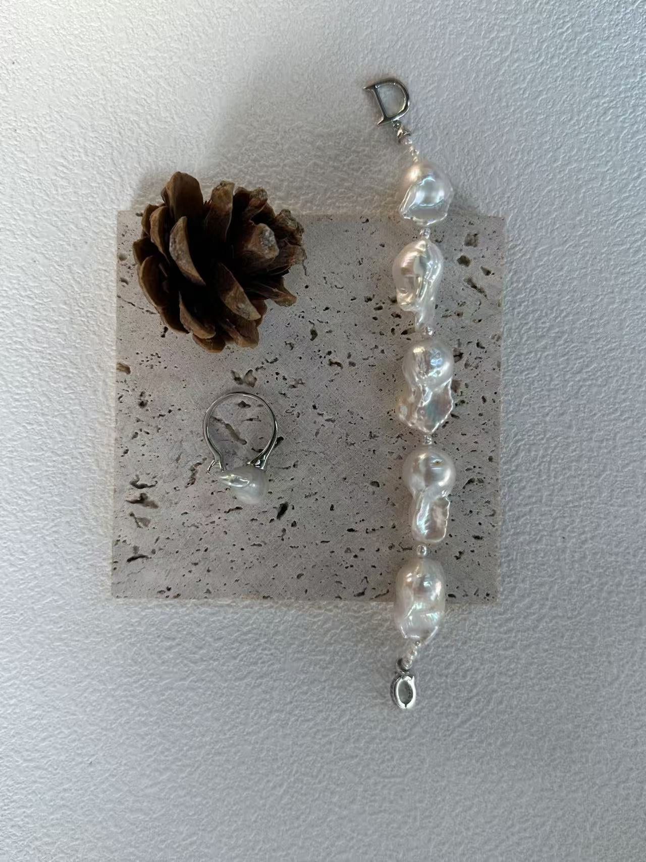 ‘Primal Ocean’ Baroque Pearl Bracelet