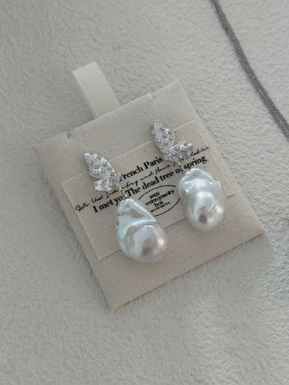 Butterfly Glitter Baroque Earrings