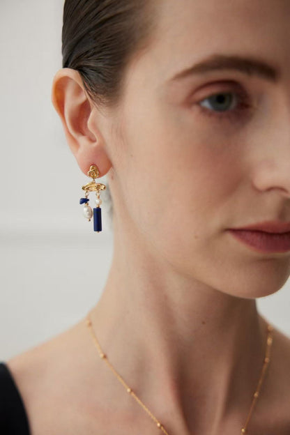 'Rainy and Sunny Days' lapis lazuli Earring