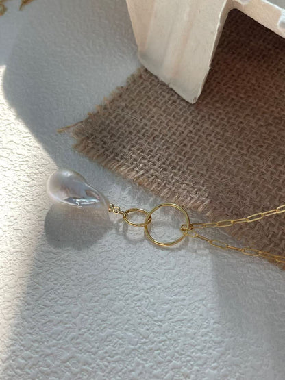 ‘Moonlight and Planetary Rings’ Warm White Baroque Pendant