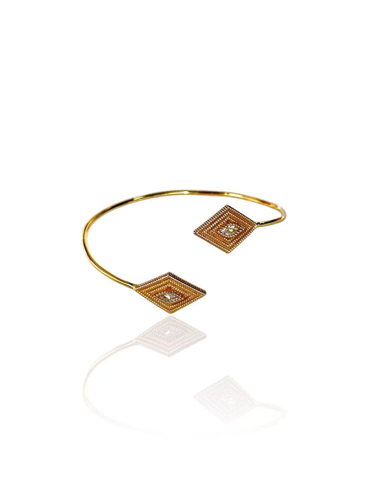 Golden ‘Greek Eyes’ Bracelet, Earrings and Necklace Set