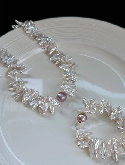Purple Garlands Pearls Set