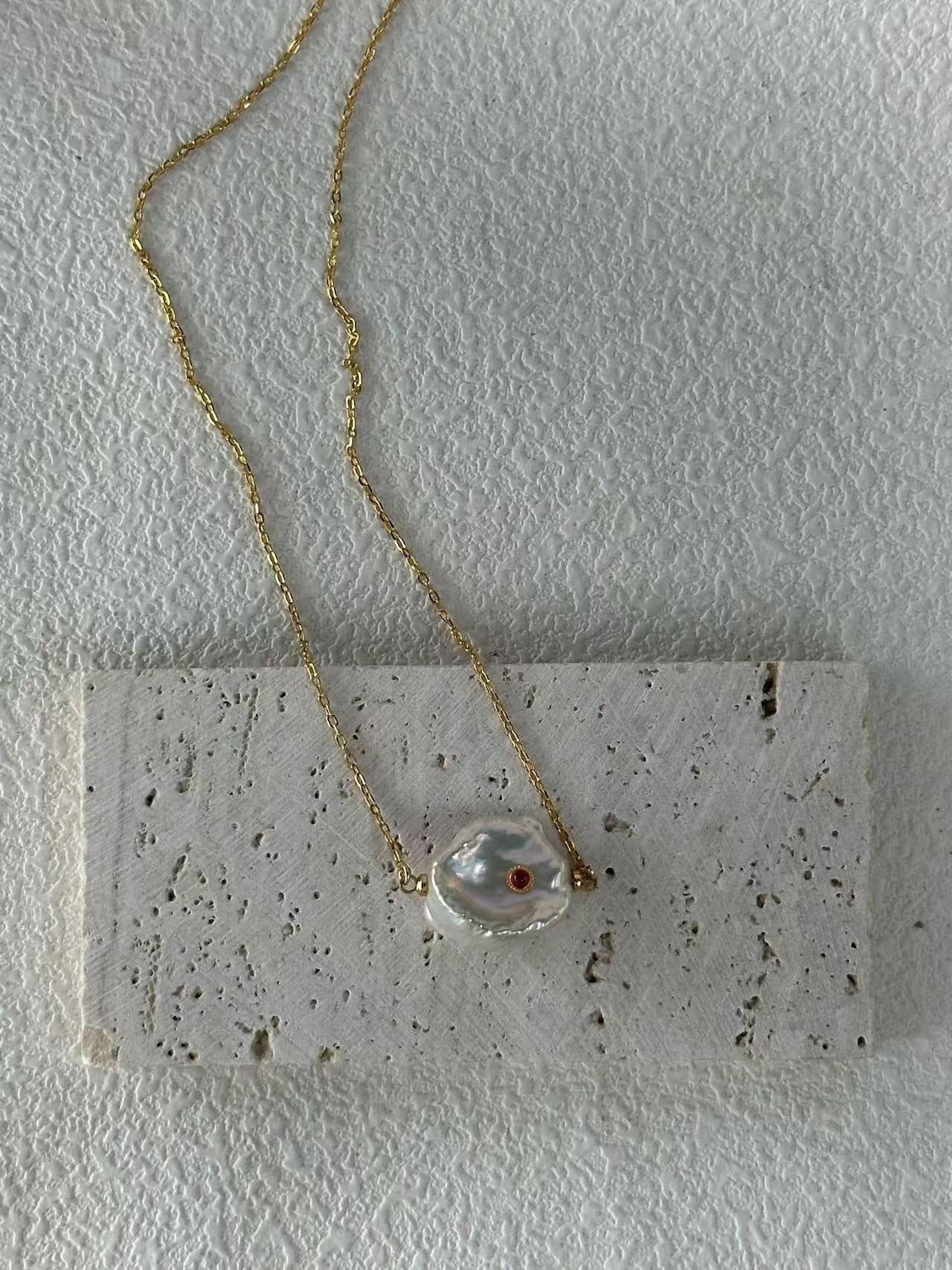 Ruby Cloud Baroque Necklace
