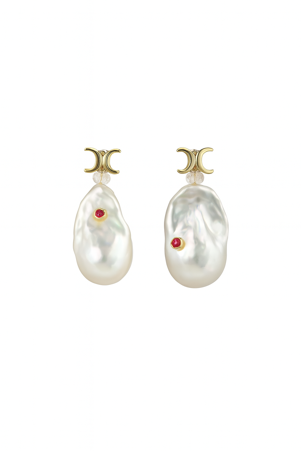 Ruby Eye Baroque Earrings