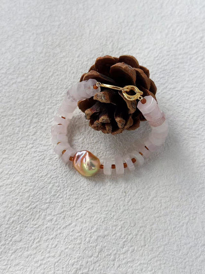 Jelly Pink Crystal Dazzling Baroque Bracelet