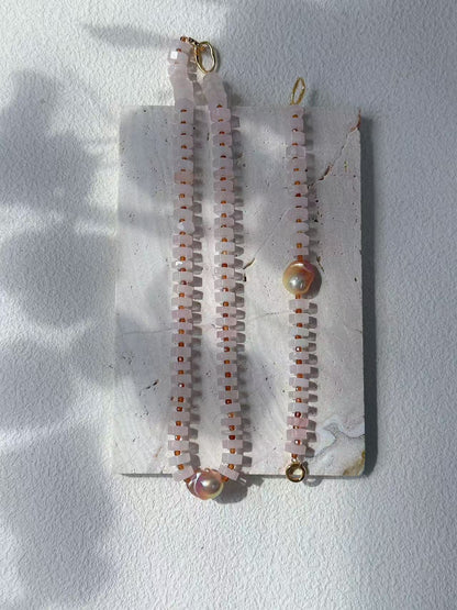 Jelly Pink Crystal Dazzling Baroque Bracelet