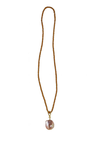 Neon Pomegranate Baroque Pendant