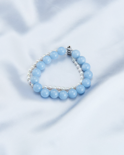 Larimar Pearl Bracelet