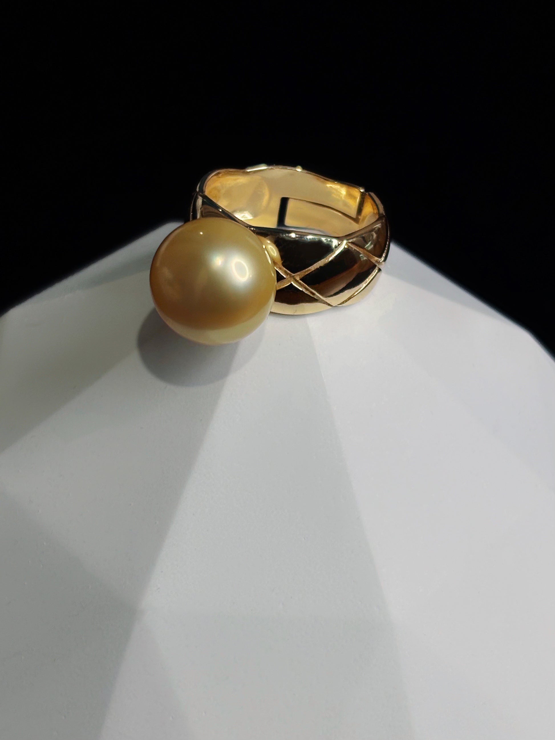 'Golden Age' South Sea Saltwater Gold Pearl Ring