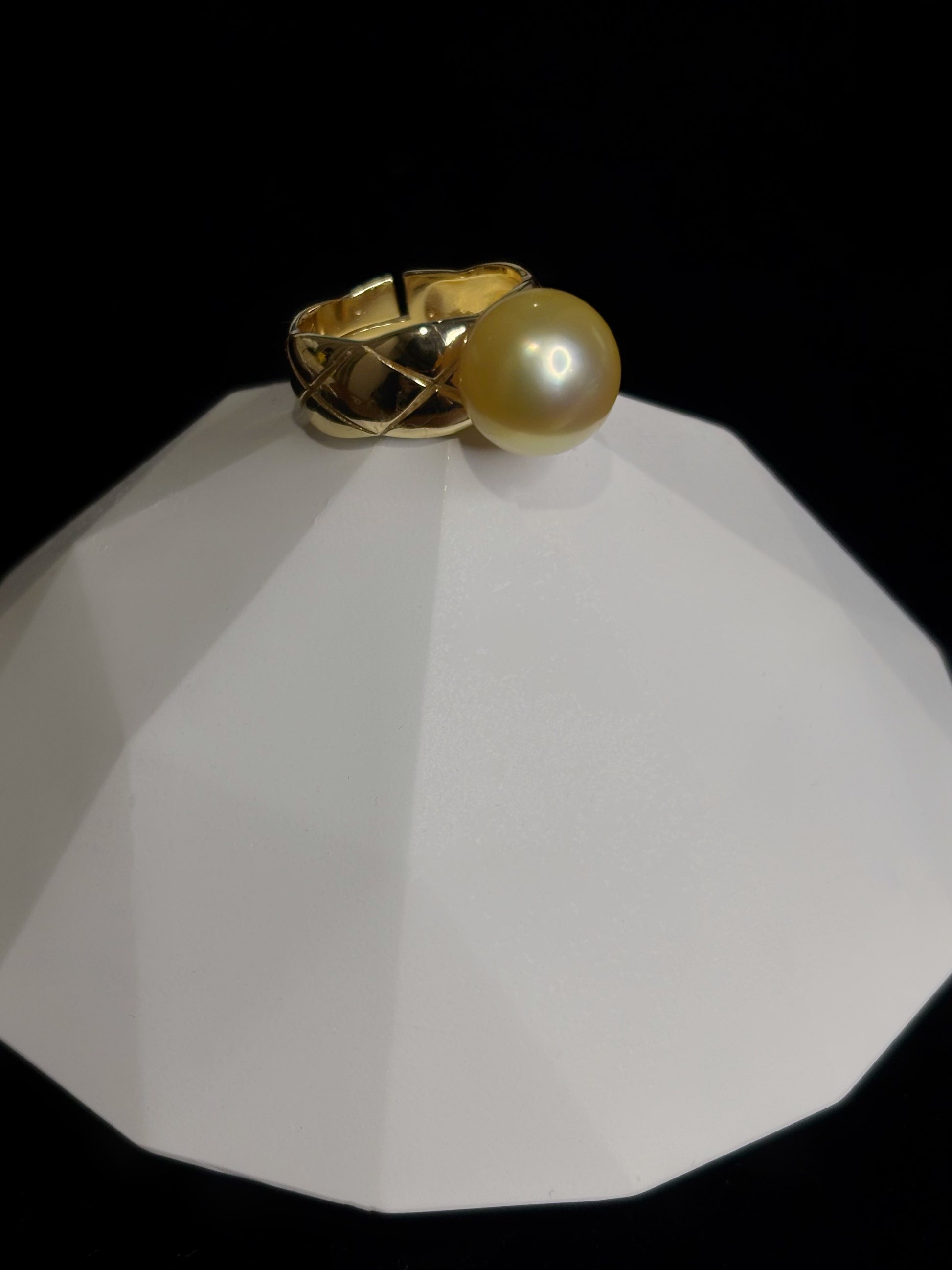 'Golden Age' South Sea Saltwater Gold Pearl Ring