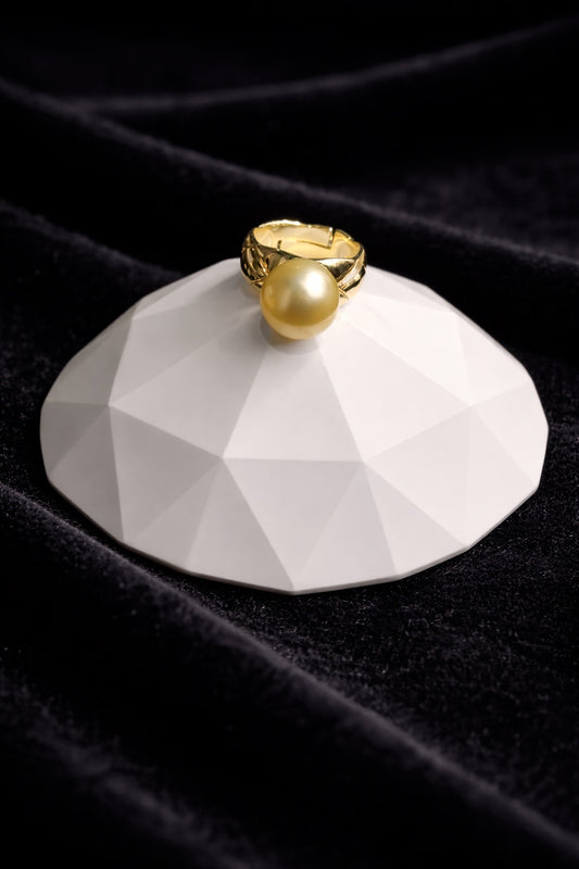 'Golden Age' South Sea Saltwater Gold Pearl Ring