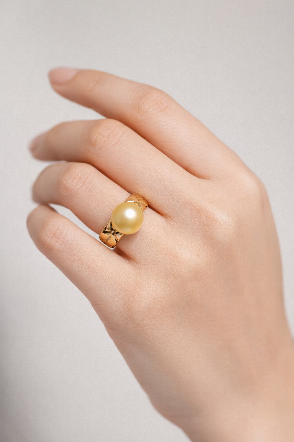 'Golden Age' South Sea Saltwater Gold Pearl Ring