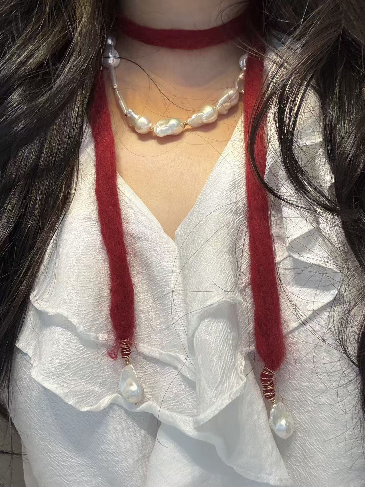 Christmas Baroque Pearl Necklace Collection