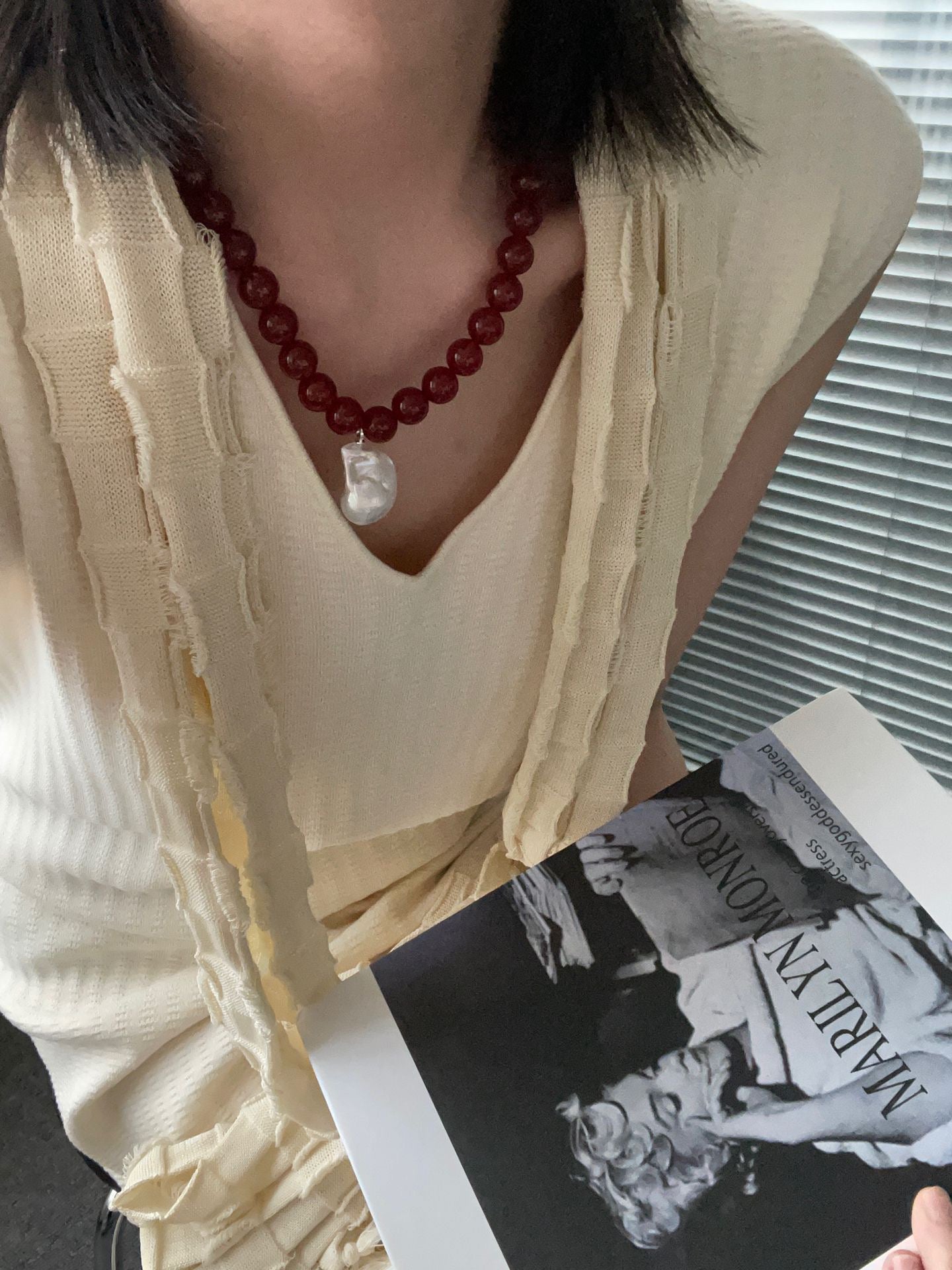 Red Agate Baroque Necklace