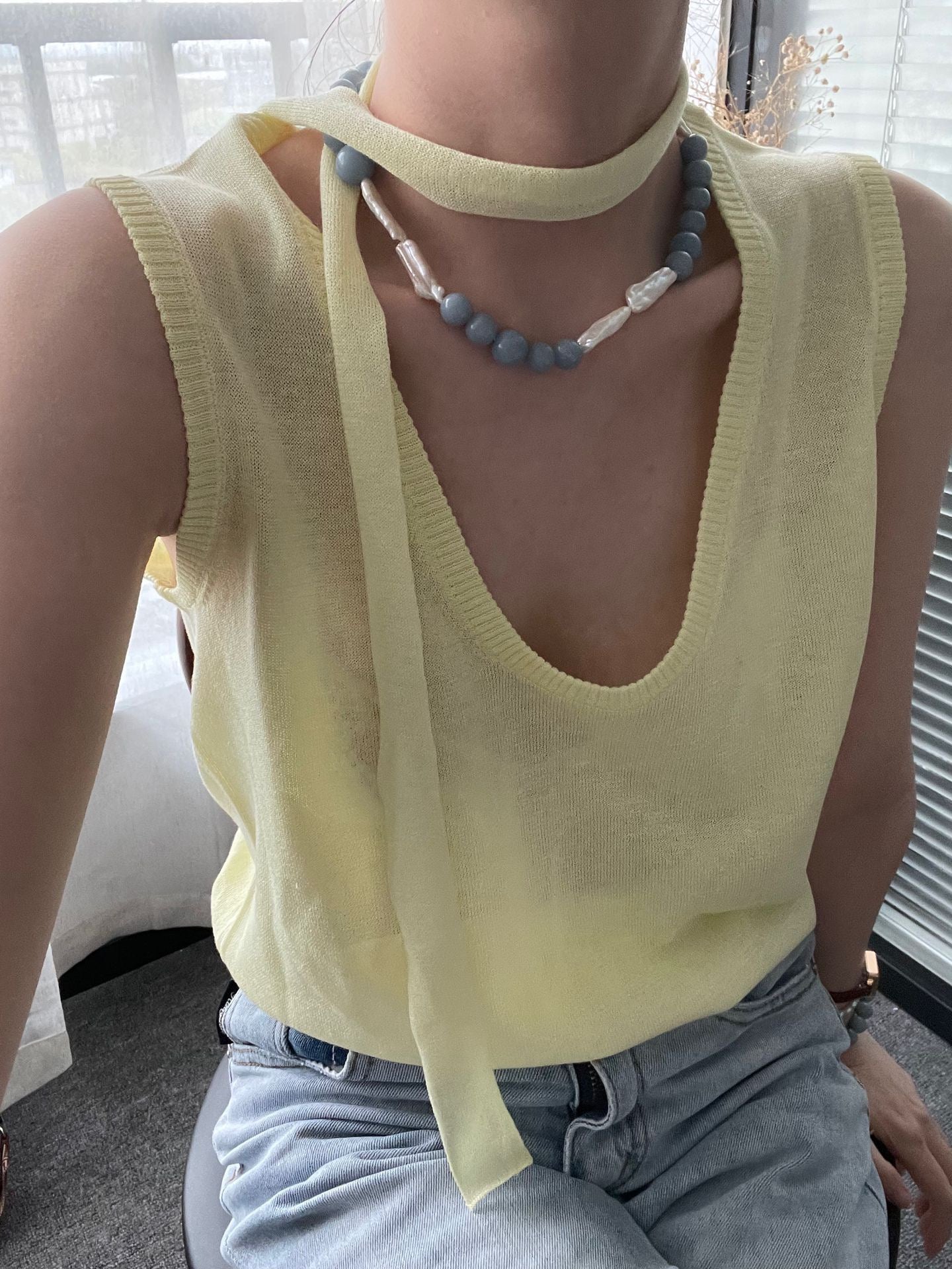 Peruvian Stone Baroque Necklace