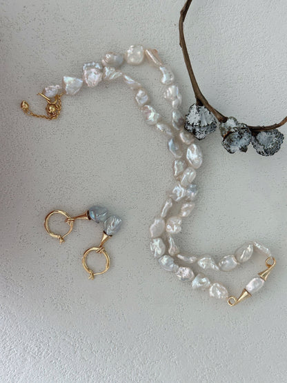 Bluebeard Pearl Bracelet&Necklace Set