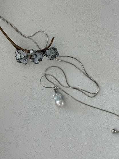 Baroque Silver Wire Pendant