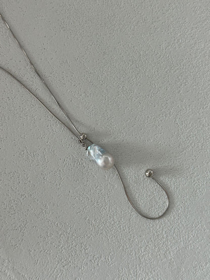 Baroque Silver Wire Pendant