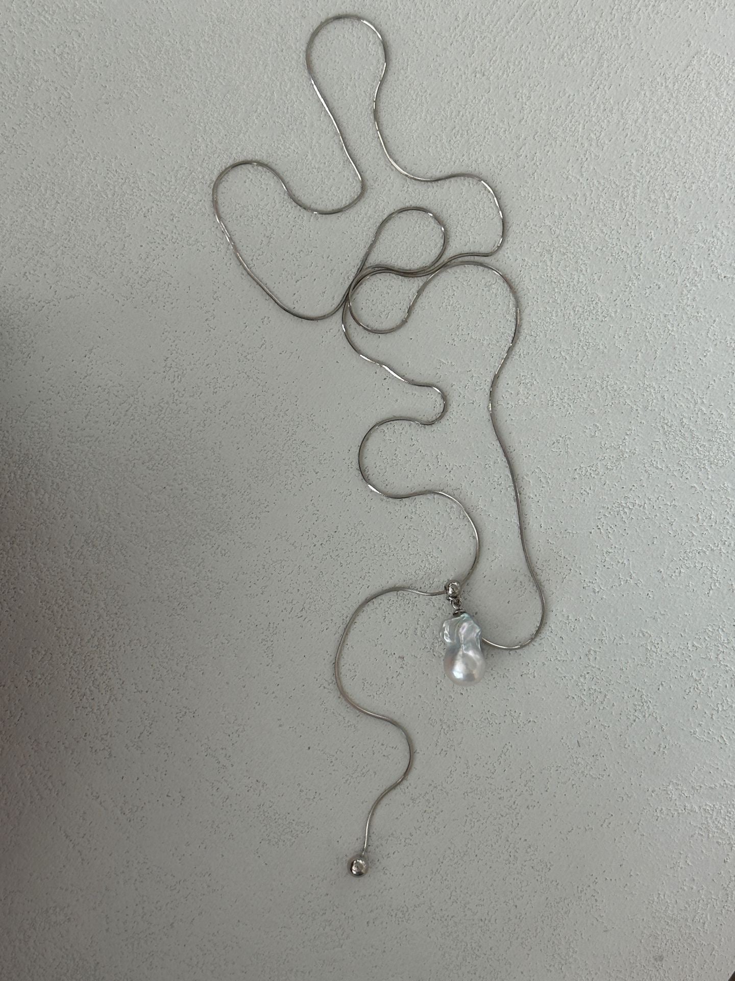 Baroque Silver Wire Pendant