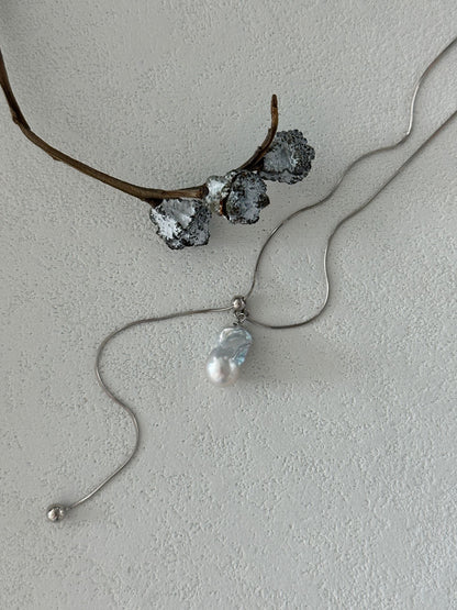 Baroque Silver Wire Pendant