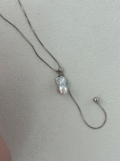 Baroque Silver Wire Pendant
