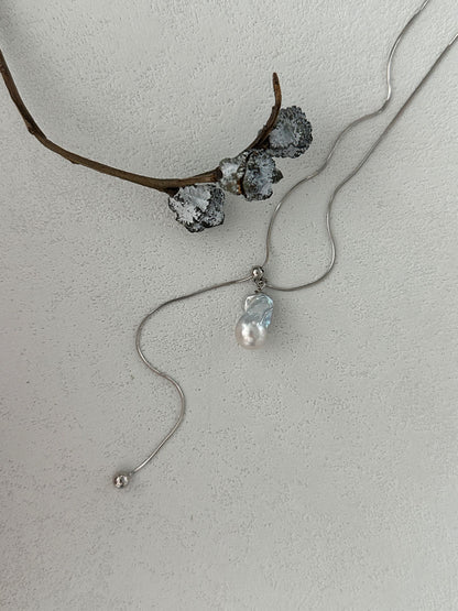 Baroque Silver Wire Pendant
