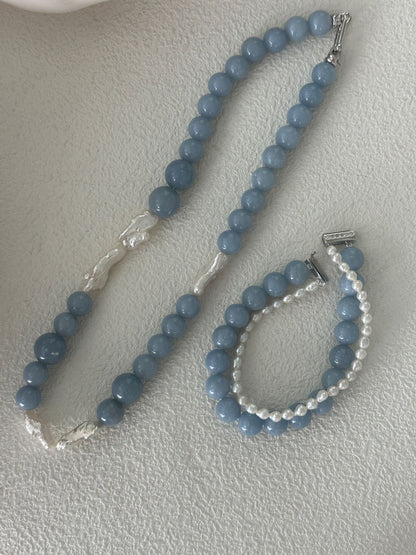Larimar Pearl Bracelet