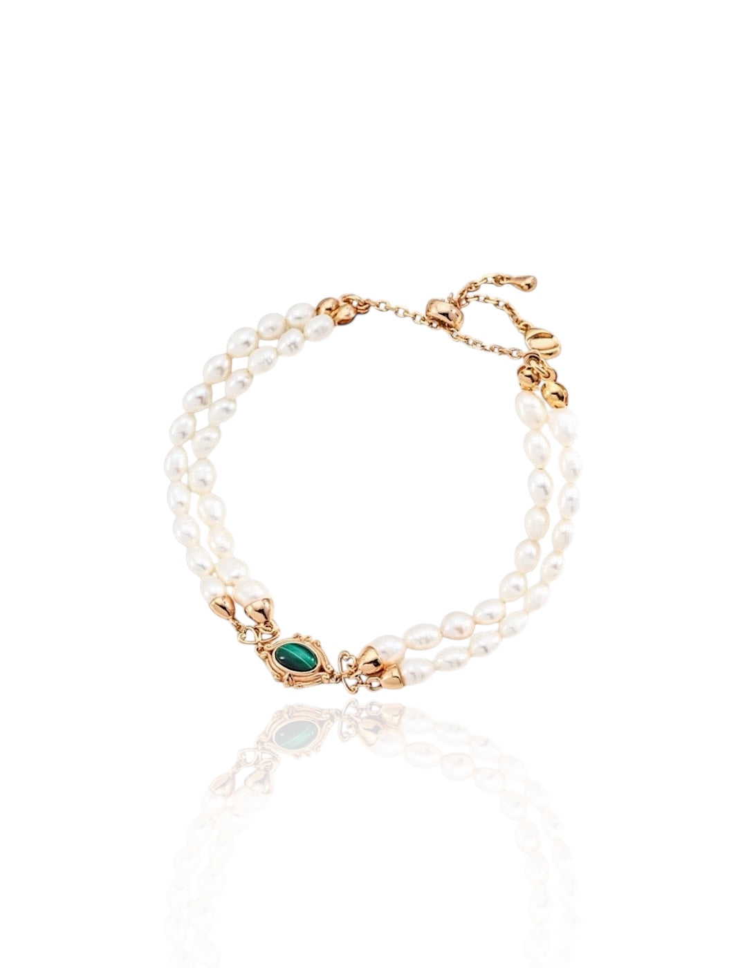 Palace Malachite Pearl Bracelet