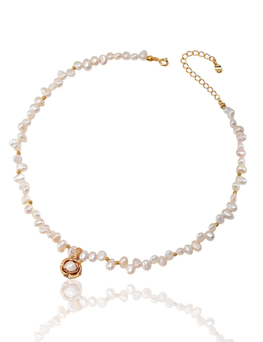 Camellia Fine Pearl Necklace
