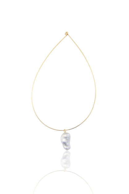 White Blood little bird Baroque Necklace
