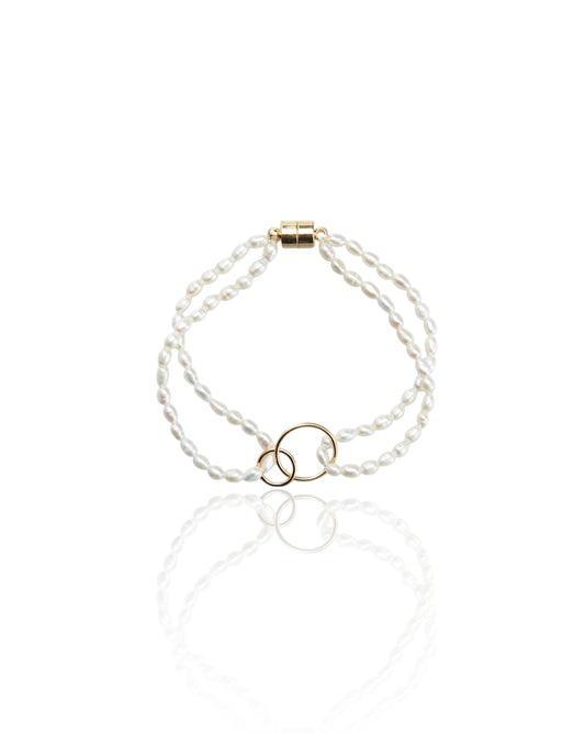 Double-layered Slim Pearl Bracelet
